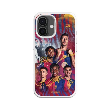 iPhone 16 SolidX 白 - FC Barcelona - Team 1 Signature Edition