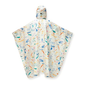 日韓限定 POLER RAIN COAT 可收納式防水斗篷 / 雨衣 / 噴漆彩漾