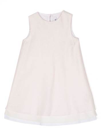 Il Gufo - layered twill dress - kids - Cotton/Cotton - 3 - Pink