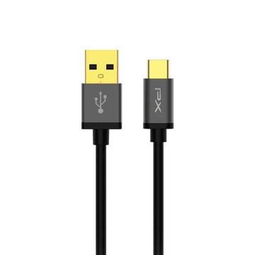 PX UAC2-2W USB2.0 A TO C充電線-黑/2M