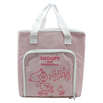 日本進口保冷保溫購物袋-史努比- 粉紅色-1入