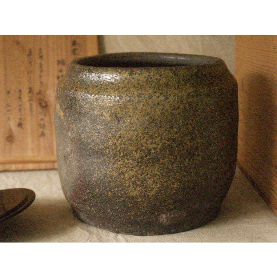 桃山時代 古常滑水差18ｃｍ 吉村佳峰鑑定 漆器蓋 木箱付 茶道具 華道 日本六古窯 越前 丹波 備前 花活 中壷