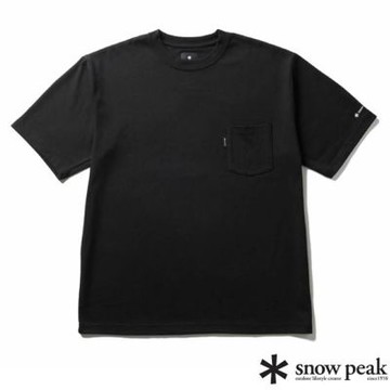 【Snow Peak JP】男女 中性 新標準口袋短袖上衣.T恤_NSD-TS-25AU001 黑