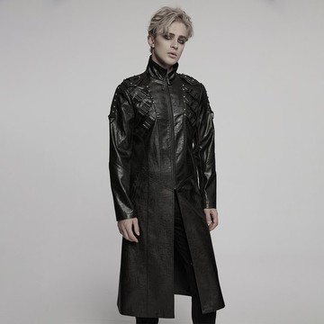 賽博龐克聖殿騎士仿皮革外套