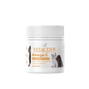 VETACTIV8 澳力8 天然活性寵物保健系列 台灣公司貨 Omega 3 rTG魚油膠囊 90顆 (V8-ESA014)