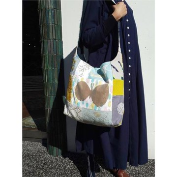 手工刺繡布料皆川明mina絕版限定拼布斜挎包交響曲蝴蝶玫瑰雪松樹