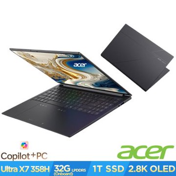 Acer 宏碁 Swift Go AI SFG16-I71-76ZJ 16吋OLED輕薄筆電(Core Ultra X7 358H/32G/1TB/Win11)