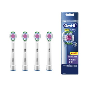 Oral-B EB18-4 專業亮白拋光X型刷頭(4入)