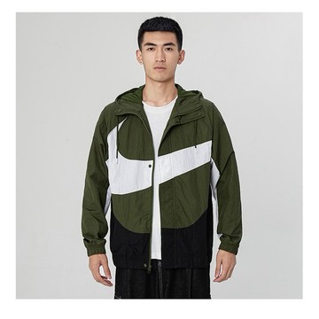 S.G NIKE SWOOSH JACKET DD5968-326 墨綠 風衣 連帽外套 大LOGO 運動 休閒 男款