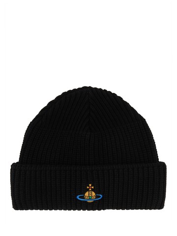 vivienne westwood beanie hat with logo
