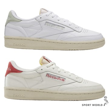 【下殺】Reebok 休閒鞋 女鞋 Club C 85 Vintage 白淺綠/米紅【運動世界】100074232/100074233