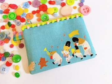 小熊樂隊手作零錢包票卡包小物包