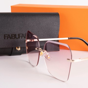 超大無框鑽石切割鏡片太陽眼鏡