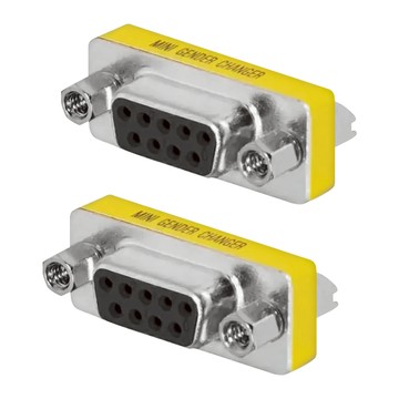 UniSync RS232/DB9/COM埠母對母轉接頭 金屬材質  2個