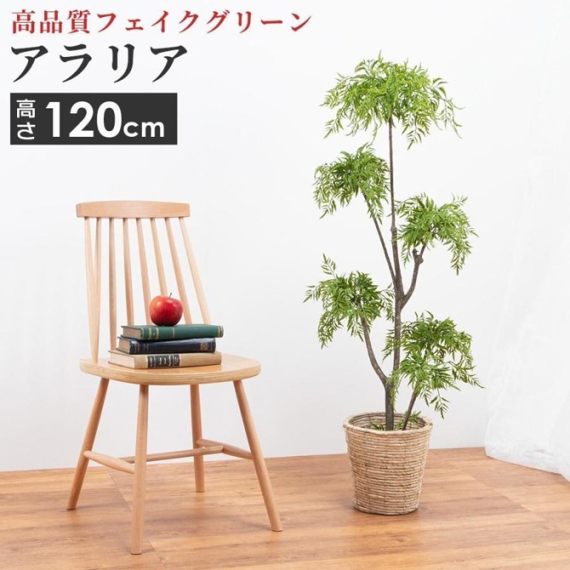 フェイクグリーン 大型 人工 観葉植物 アラリア 6号サイズ 鉢カバー 