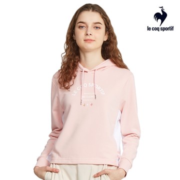 法國公雞牌潮流運動連帽T恤 女款 淺粉色 LOQ2283571