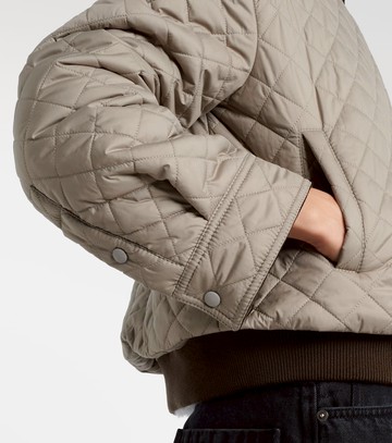 Loewe Anagram leather-trimmed quilted jacket