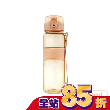 樂扣樂扣Tritan優質彈蓋提帶水壺500ml/奶茶色