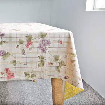 Meiwa 裁切雙面桌巾 葡萄藤 寬132cm