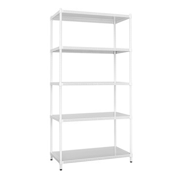 【dayneeds】極致美學90x45x180公分五層烤白沖孔層架