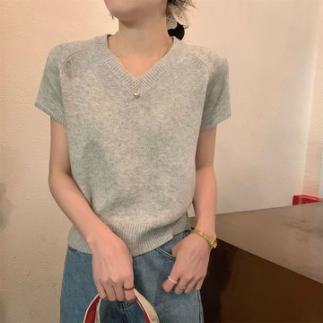 【限時79折】禪柔V領針織上衣-61471