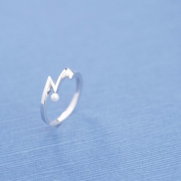 珍珠閃電戒指銀925