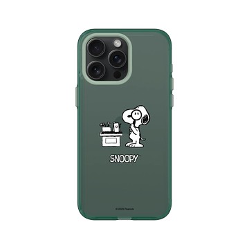 iPhone 15 Pro Max Clear 憂墨綠 - 史努比 Snoopy - 小小觀察家
