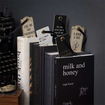 文學名言書簽 燙金工藝閱讀文具標記摘抄英國IF文創