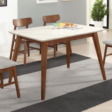 Boden-溫克4.3尺胡桃色石面餐桌-130x80x77cm