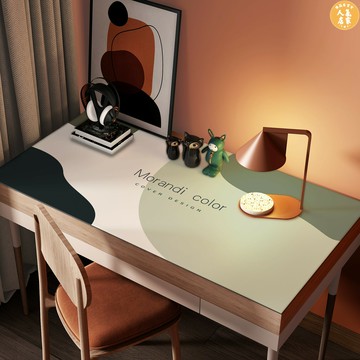 書桌墊/桌墊/桌布 書桌墊寫字台桌墊環保學生桌布防水防油免洗硅膠皮革桌面墊可裁