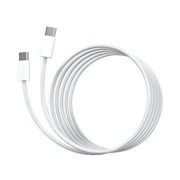 ZA USB2.0 Type-C to C編織充電線1m USB C to Type-C傳輸線 適用iPhone 18/17/MacBook/iPad/手機快充線