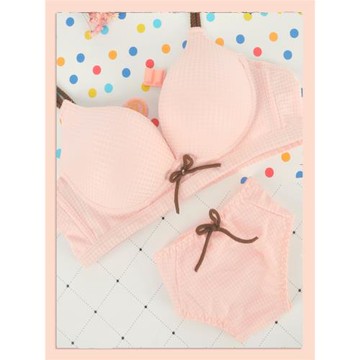 好情感舒適無鋼圈文胸日系 性感聚攏胸罩薄棉杯內衣套裝女胸罩