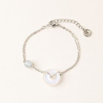 平安扣福 | 藍月光石 海藍寶 | 平安扣手鍊