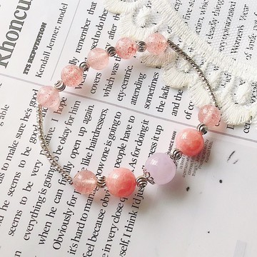 脫單首選紅紋石 草莓晶 紫晶 水晶 手鈪 手鏈 手鍊 手環 客製化