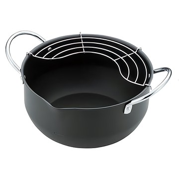 濾油網炸鍋 產品尺寸: 226mm 材質: 鋼矽烤漆  單一商品