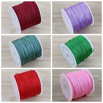 手工編織織線串珠繩 玉器金器吊墜線手鏈紅線繩子diy材料 A線1mm