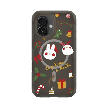 iPhone 16 AirX 本質黑 - 懶散兔與啾先生 Lazy Rabbit and Mr.Chu - About Christmas
