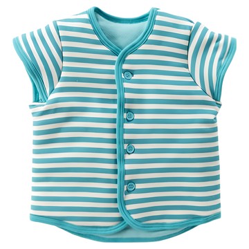 兒童四季 空氣棉背心 棉質 尺寸80-130  90cm  經典藍白條