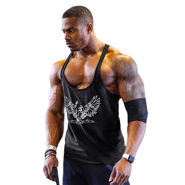 運動背心  個性原創 翅膀印花 運動休閒 健身工字背心 健身背心 現貨【Sandman Sports】