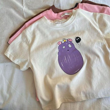 Mini baby🌷兒童短袖T恤純棉夏季男女童裝卡通動漫可愛百搭韓版寶寶上衣
