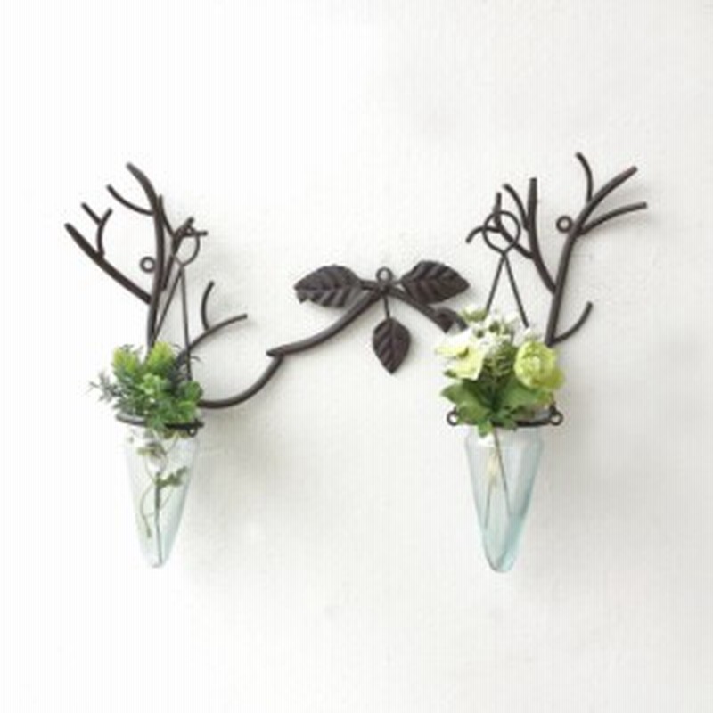 一輪挿し 花瓶 花入れ 花器 壁掛け ガラスベース ウォールアート おしゃれ アンティーク シャビー 北欧 アイアン フレンチアンティーク 通販 Lineポイント最大1 0 Get Lineショッピング