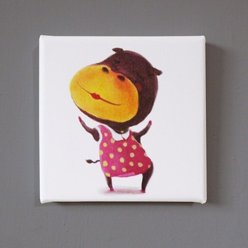 河馬妞 動物無框畫 複製畫 壁飾 擺飾