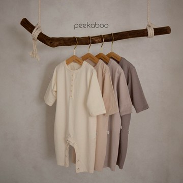 Peekaboo 素面排釦莫代爾連身衣【現貨】嬰兒包屁衣 寶寶衣服 嬰兒衣服 兒童睡衣 男童 韓國童裝
