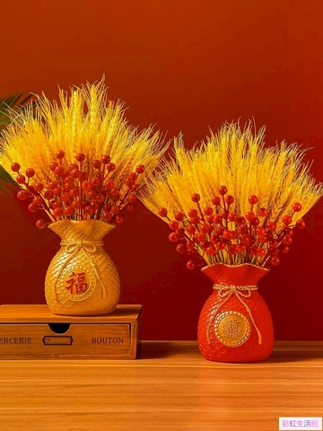 大麥穗仿真假花客廳餐桌干花花束插花瓶擺件喬遷結婚開業裝飾輕奢麥穗擺件