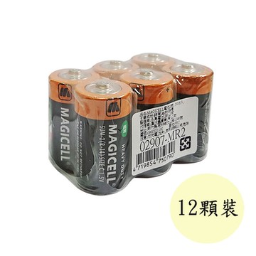 12顆裝【無敵強MAGICELL】2號C 碳鋅電池(R-14 錳乾電池 1.5V乾電池 黑錳 一般電池)