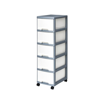 【日本天馬】33面寬五層收納抽屜櫃附輪(5高抽)