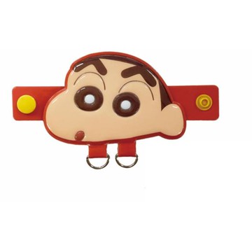 小禮堂 蠟筆小新 PVC造型背帶鑰匙扣環 (大臉款)