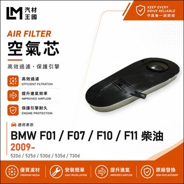 【LM汽材王國】空氣芯 F01 F10 F11 F07 2009年後 柴油 N47 N57 引擎濾網 空濾 BMW