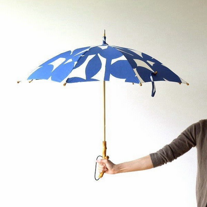 日傘 日本製 Uvカット コットン100 綿 染色 竹 バンブー 傘 かさ カサ 和風 和柄 モダン おしゃれ 国産 和装 浴衣 着物 コットンパラソル 注染ブルーリーフ 通販 Lineポイント最大0 5 Get Lineショッピング