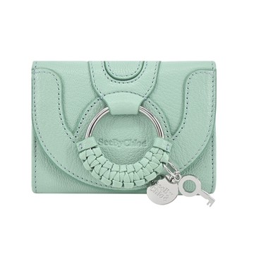SEE BY CHLOE HANA系列山羊皮三折中夾(薄荷色)